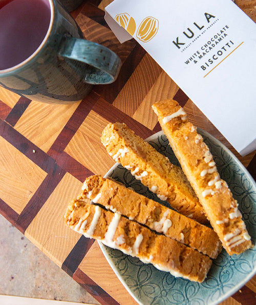 Macadamia nut and White Chocolate Biscotti